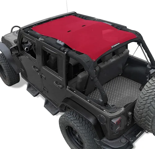Miniatura 15 de Shadeidea JK - Parasol superior compatible con Jeep Wrangler JKU, cubierta de techo de malla suave (2007-2018) - Bloqueador de ruido de viento UV