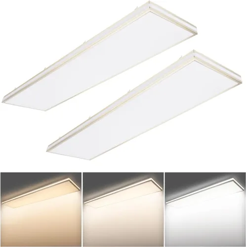 Miniatura 9 de DAKASON Lámpara de techo LED rectangular de 4 pies para cocina/lavandería, 48 W envolvente 3/4/5000K seleccionable, luces lineales cableadas