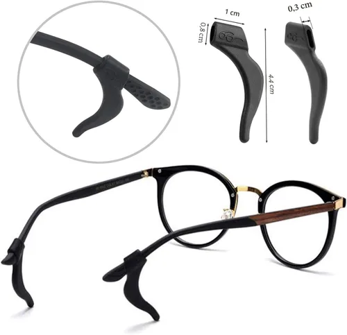 Miniatura 3 de Benvo 12 pares de retenedores para gafas de silicona, sujetadores para patillas de gafas, protectores antideslizantes, sujetadores para gafas