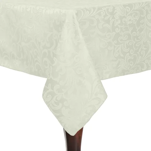 Miniatura 4 de Ultimate Textile Somerset - Mantel rectangular de damasco (60 x 144 pulgadas), color negro