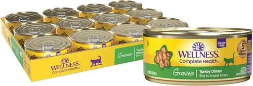 Miniatura 22 de Wellness Complete Health - Alimento húmedo en salsa para gatos adultos, natural, rico en proteínas, sin granos, 5.5 onzas, paquete de 12