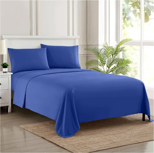 Miniatura 78 de Juego de sábanas de 1800 hilos – Sábanas de microfibra cepillada suave de calidad egipcia – Juego de ropa de cama de lujo con sábana encimera