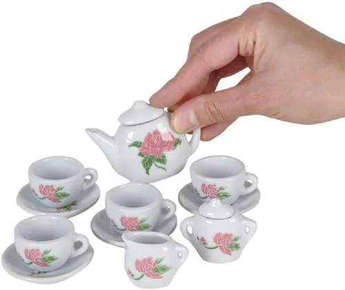 Miniatura 2 de Rhode Island Novelty Juego de té de cerámica de 13 piezas