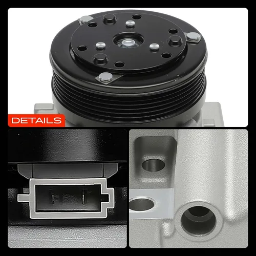 Miniatura 9 de A-Premium Compresor de aire acondicionado con embrague compatible con Ford Taurus 2001-2007, Mercury Sable 2001-2005