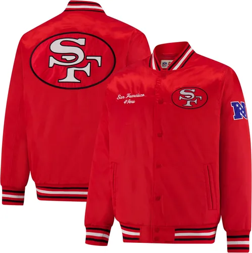 Ultra Game Chaqueta de satén oficial de la NFL Supreme Heritage para hombre