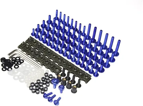 Miniatura 5 de US Stock ZX10R 2006 2007 06 07 - Carenados completos de motocicleta de aluminio Tornillos para el cuerpo, clips de hardware (negro)