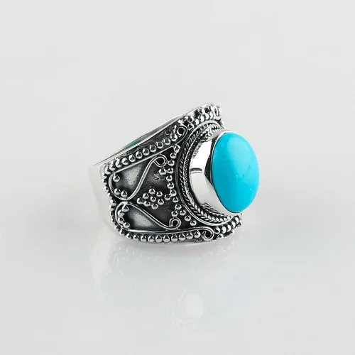 Miniatura 10 de 925 Sterling Silver Gemstones Statement Rings for Women & Girls