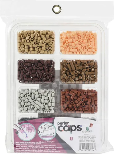 Miniatura 2 de Perler Bandeja de cuentas con tapas de colores neutros, 2000 piezas