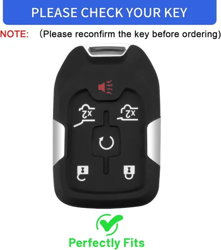 Miniatura 3 de XIYANG TRADE para funda de llavero GMC con llavero, funda de llave de TPU de protección completa compatible con GMC Chevy Silverado Suburban Tahoe