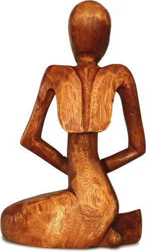 Miniatura 4 de G6 Collection Escultura abstracta de 12 pulgadas, arte hecho a mano de madera – Hombre rezando – Estatua para decoración del hogar, decoración
