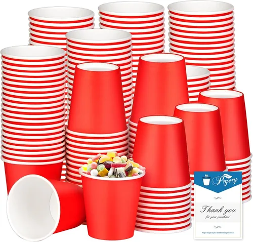 Miniatura 9 de Paquete de 50 vasos de papel blancos de 3 onzas, vasos desechables para el baño, vaso pequeño para enjuague bucal, vaso para aperitivos para agua