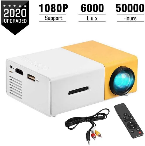 Miniatura 5 de Proyector inteligente, mini proyector LED portátil de 6000 lúmenes, proyector de video de cine en casa de 1080P, adecuado para recreación al aire