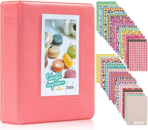 Miniatura 12 de Ablus - Álbum de fotos con 64 bolsillos para fotos instantáneas de cámaras Fujifilm Instax Mini 7s 8 8+ 9 25 26 50s 70 90 y letrero, pequeño Azul