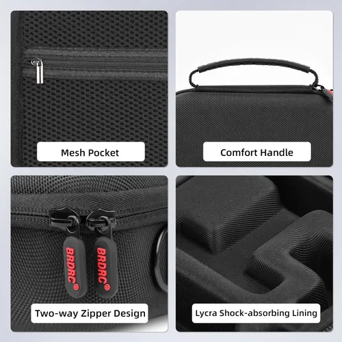 Miniatura 8 de BRDRC Funda de transporte para Insta360 GO Ultra, bolsa de almacenamiento de viaje de nailon portátil, funda protectora rígida con correa