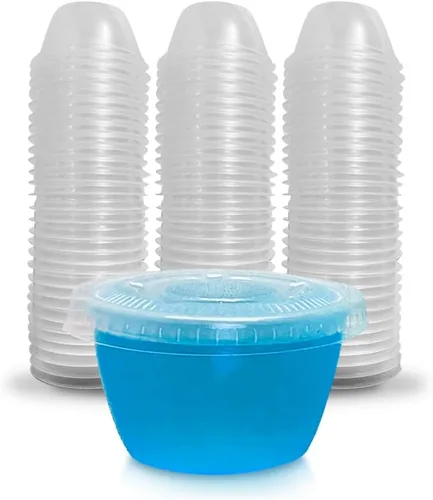 Miniatura 6 de SWOOC Games – Juego de fiesta de torre gigante con chupitos de gelatina ocultos – Incluye vasos desechables, tapas y estuche de transporte – Se