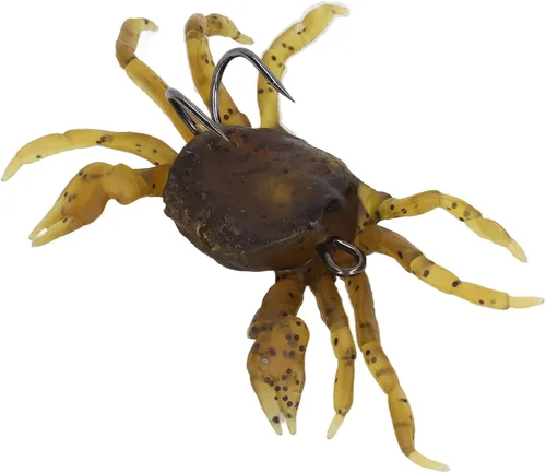 Miniatura 7 de Señuelos artificiales de cangrejo, 8 cebo suave con ganchos, cebo de cangrejo de 5.1 pulgadas, 1.2 onzas, simulación para entusiastas de la pesca