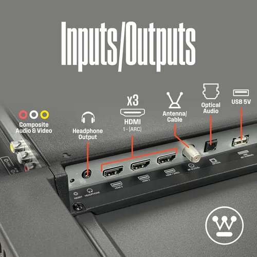Miniatura 7 de Westinghouse Roku TV - Smart TV de 24 pulgadas, televisión HD con conectividad Wi-Fi y aplicación móvil, pantalla plana, Bluetooth, compatible
