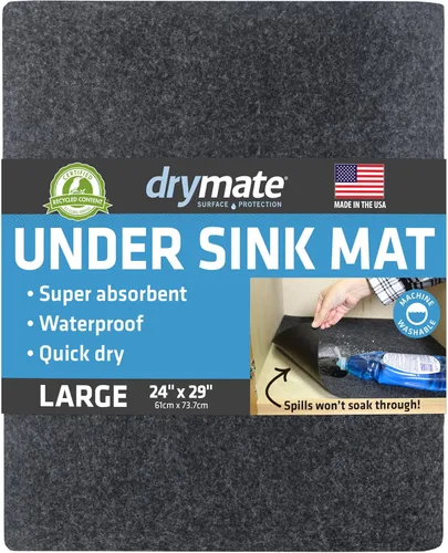 Tapete Premium Drymate para Debajo del Fregadero, Tapetes Impermeables de Protección para Gabinetes de Cocina y Baño, Forros Absorbentes para