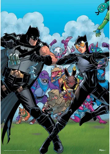 Miniatura 31 de MIGHTYPRINT DC Comics - Batman - Batman - Sunset City - Arte de pared duradero de 17 x 24 pulgadas, no hecho de papel, coleccionable con licencia