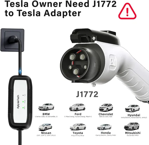 Miniatura 3 de Cargador portátil EV Nivel 1, 15Amp 110V, cargador de vehículos eléctricos con cable de extensión de 21 pies, NEMA 5-15P para estación de carga EV