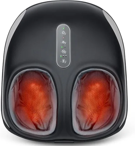 Nekteck Máquina masajeadora de pies con calor, masaje de pies Shiatsu para fascitis plantar y neuropatía, herramientas de masaje elegibles para HSA,