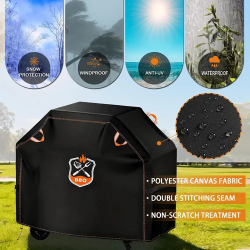 Miniatura 6 de Funda universal para parrilla de 48 pulgadas para parrilla al aire libre, impermeable, resistente a la intemperie, resistente a la decoloración