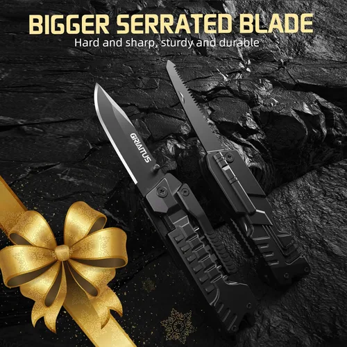 Miniatura 2 de Regalos de multiherramienta para hombres, rellenos de calcetines de Navidad para papá de hija e hijo, cuchillo multiherramienta 17 en 1 EDC,