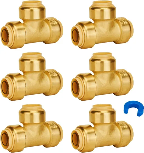 Miniatura 23 de SUNGATOR Acoplamiento de 1/2 pulgada, accesorios Pex a presión de 1/2 pulgada, acoplamiento recto de 1/2", accesorios de latón sin plomo