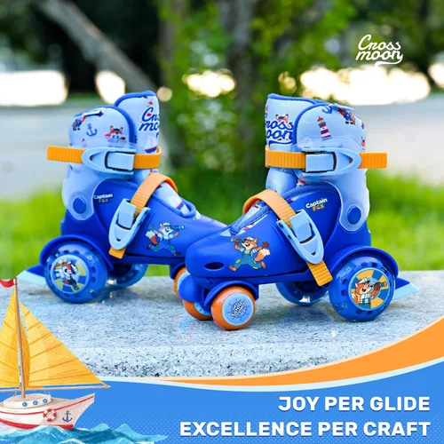 Miniatura 2 de Patines ajustables para principiantes para niños: ruedas iluminadas, divertido diseño de tractor para niñas, niños y niños pequeños Capitán Fox