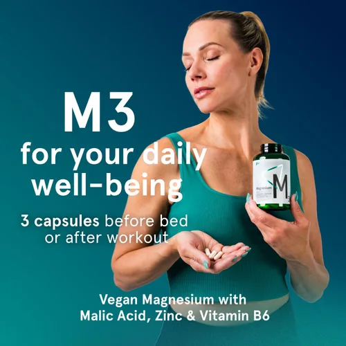 Miniatura 7 de Puori Suplemento complejo de magnesio – Taurinato de magnesio y gluconato de alta absorción, zinc, vitamina B6 y ácido málico para apoyo al sueño