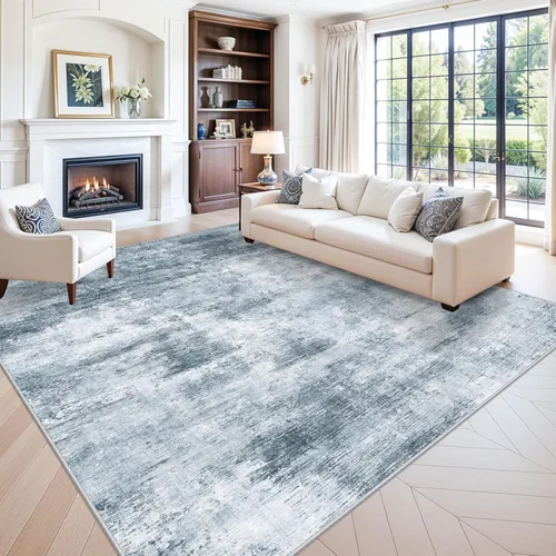 Miniatura 77 de Alfombra antideslizante lavable de 2 x 3 pies - Alfombra suave de pelo bajo para cocina, entrada y dormitorio - Tapete moderno para puerta