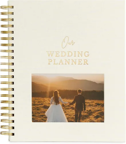 Miniatura 23 de Libro y organizador de boda atemporal premium de alta calidad, libro de planificación de bodas, carpeta completa de recuerdo y cuenta regresiva