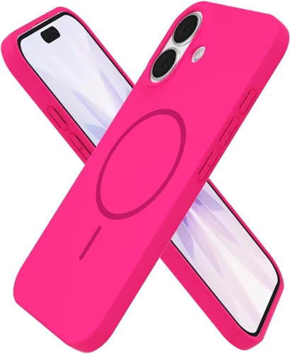 Miniatura 200 de oakxco Funda de silicona Mag Safe para iPhone 17 Pro Max, funda magnética delgada y fina compatible con carga inalámbrica MagSafe, bonita funda Negro