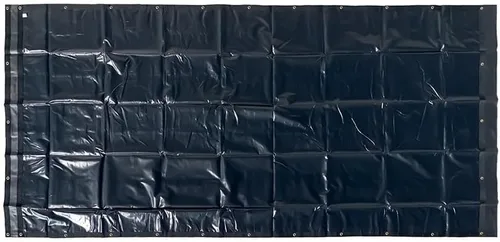 Miniatura 11 de Mytee Products Lona de vinilo de asfalto negro de 7 pies 6 pulgadas x 15 pies con doble bolsillo y ojales, lona de vinilo impermeable de 18 onzas