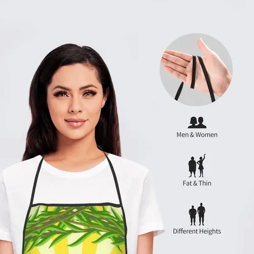 Miniatura 8 de Delantal de chef judío Happy Sukkot para vacaciones, delantales ajustables para restaurantes y camareros para mujeres, hombres, cocina, restaurante