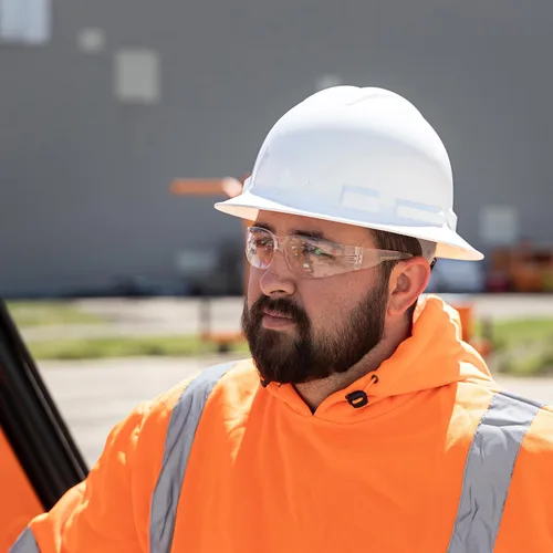 Miniatura 5 de Malta Dynamics Gafas de seguridad – ANSI Z87+ Clasificación UV Gafas de protección ocular para construcción, fabricación, resistente a los arañazos