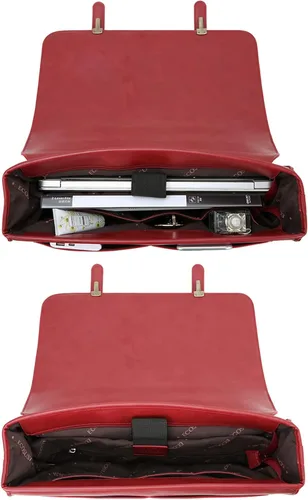 Miniatura 3 de ECOSUSI Bolsa para laptop para mujer, maletín de piel sintética, bolso mensajero universitario tipo satchel para computadora de 15.6 pulgadas