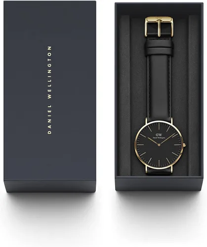 Miniatura 19 de Daniel Wellington Reloj clásico para hombre - Caja de 1.417 in - 1.575 in, movimiento de cuarzo japonés, correa de cuero, resistente al agua, reloj