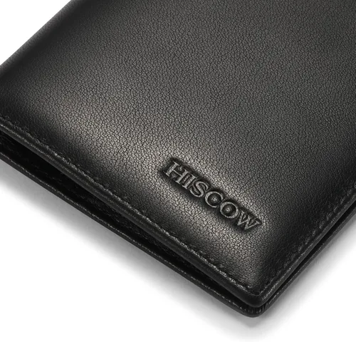 Miniatura 42 de HISCOW Billeteras plegables de cuero de grano completo para hombres, billetera minimalista delgada para hombre, regalos para papá, cumpleaños, día