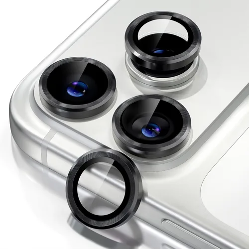 Miniatura 48 de Misea Compatible con iPhone 17 Pro/iPhone 17 Pro Max Protector de Lente de Cámara Brillante, Vidrio Templado 9H Cubierta de Cámara Protector