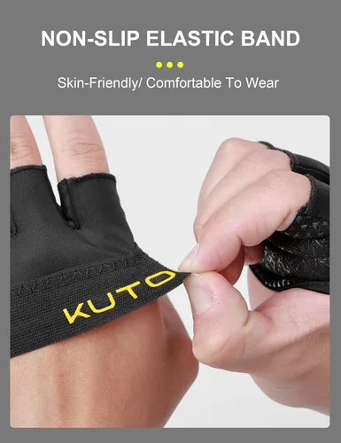 Miniatura 6 de KUTOOK Guantes de levantamiento de pesas para mujeres, guantes de entrenamiento de gimnasio con protección de palma y agarre adicional, guantes
