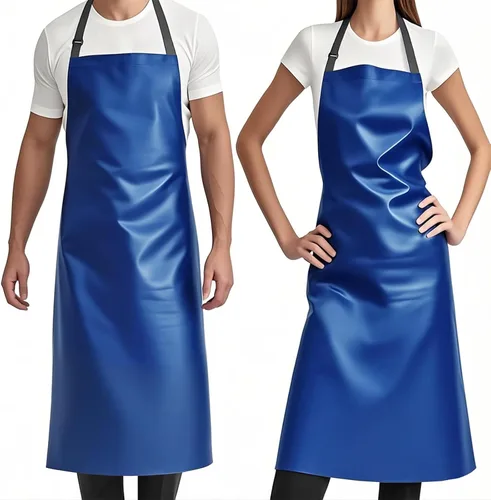 GoldPig Delantal impermeable de alta resistencia, vinilo de goma resistente a productos químicos para industria, laboratorio, cocina, carnicero y