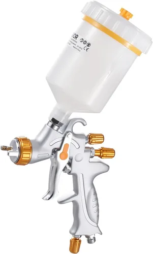 Miniatura 9 de VEVOR HVLP - Pistola pulverizadora de pintura de alimentación por gravedad con 3 boquillas (1.3/1.4/0.067 in), pulverizador de pintura automático