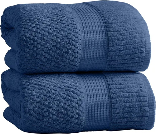 Miniatura 67 de NY Loft Juego de 4 toallas de baño 100% algodón, supersuaves y absorbentes, de secado rápido, 30 x 52 pulgadas, algodón texturizado y duradero