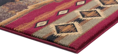 Miniatura 8 de Sierra Bear - Alfombras pequeñas de 4 x 6 pies para dormitorio, sala de estar y comedor, estilo casa de campo, estilo rústico, para interiores