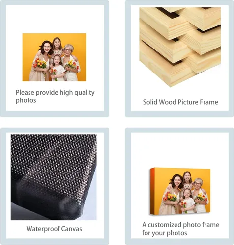 Miniatura 2 de YK artwood Lienzo Personalizado Subir Imágenes - Impresiones de Lienzo Personalizadas con Tus Fotos 10x8 pulgadas - Imágenes de Lienzo