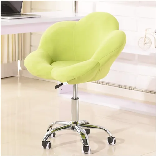 Miniatura 6 de Silla giratoria para habitación, silla de escritorio giratoria de terciopelo, silla de oficina en casa, ajustable, giratoria, cómoda, sin brazos