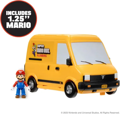 Miniatura 2 de LA PELÍCULA DE LOS SUPER MARIO BROS. – Set de Juego de Furgoneta con Figura Mini de Mario de 1.25