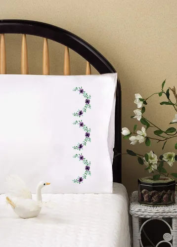 Miniatura 3 de Juego de 2 fundas de almohada con estampado de vieiras lilas