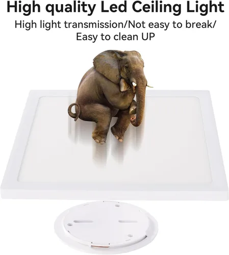 Miniatura 4 de 2Pack Lámpara de techo empotrada de 12 pulgadas 28W LED, lámpara de techo cuadrada de 3200LM 6000K blanca delgada de panel plano, lámpara de techo
